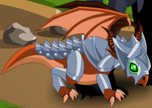 Armored baby red dragon.png